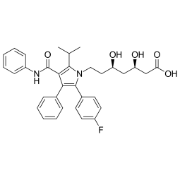 Chemical formula of Atorvastatin