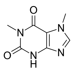 Chemical formula of Paraxanthine or 1,7-Dimethylxanthine