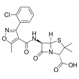 Chemical formula of Cloxacillin